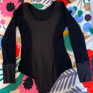 NWT UV.LINE One Piece Long Sleeve Black Swimsuit